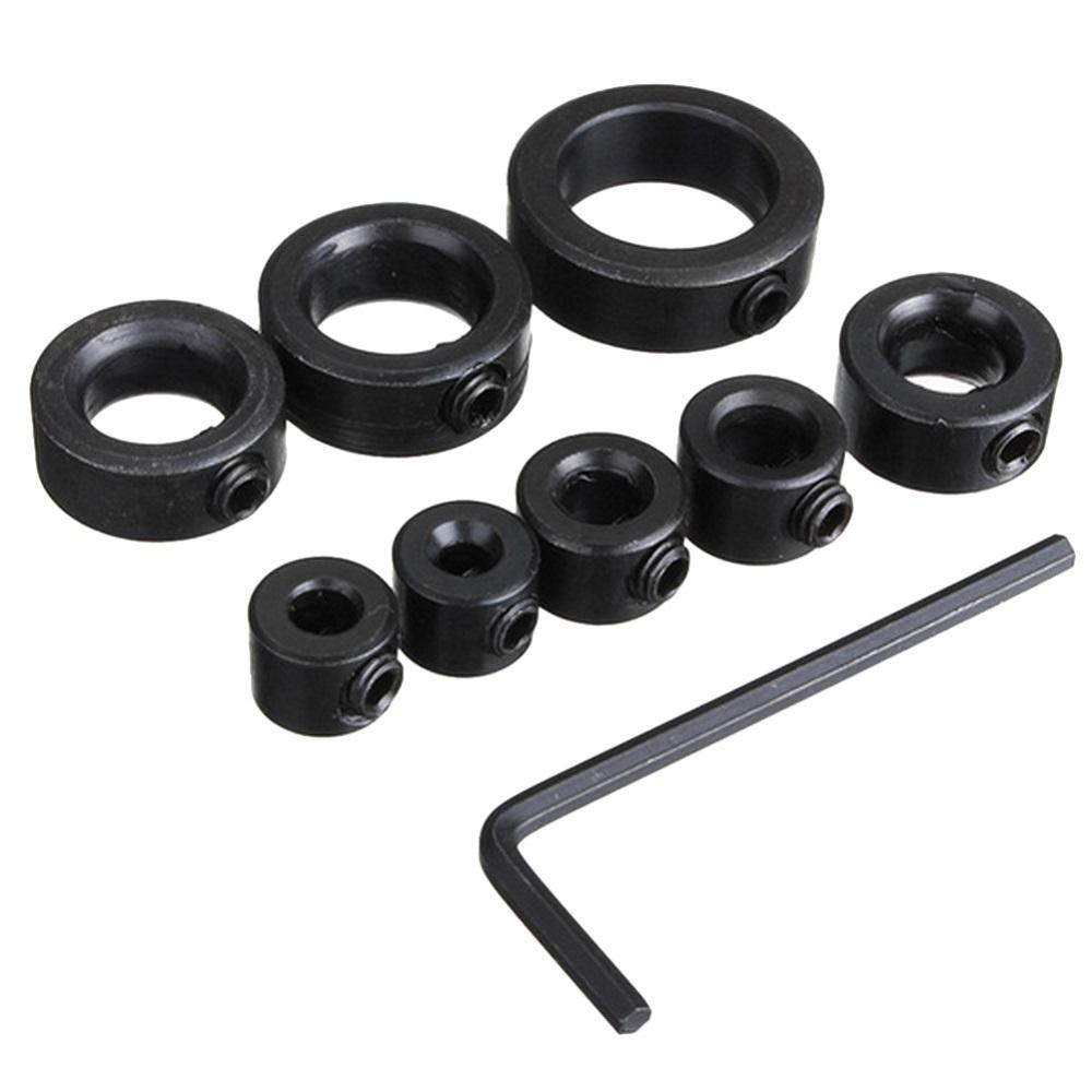 8pcs 3-16mm Woodworking Drill Locator Drill Bit Depth Stop Collars Ring Positioner Drill Locator Wood Drill Bit
