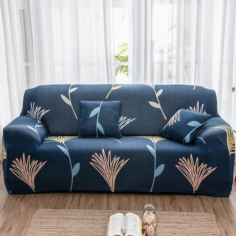 Stylish Flower Leaf Sofa Cover Elastic All-inclusive Protection For Sofas Of Any Size