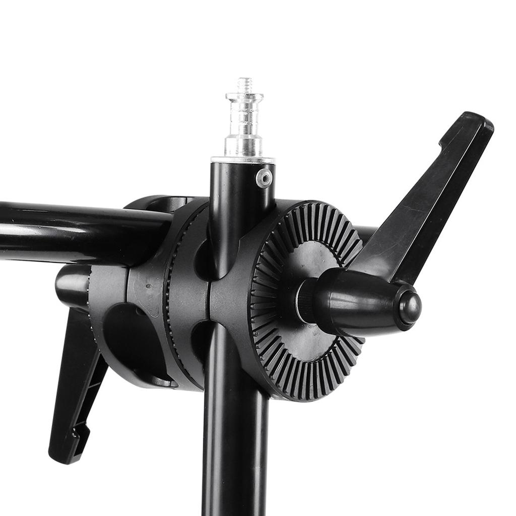 Dual Wheel Reflector Bracket Support Rotator Light Stand Adapter Photography Accessory