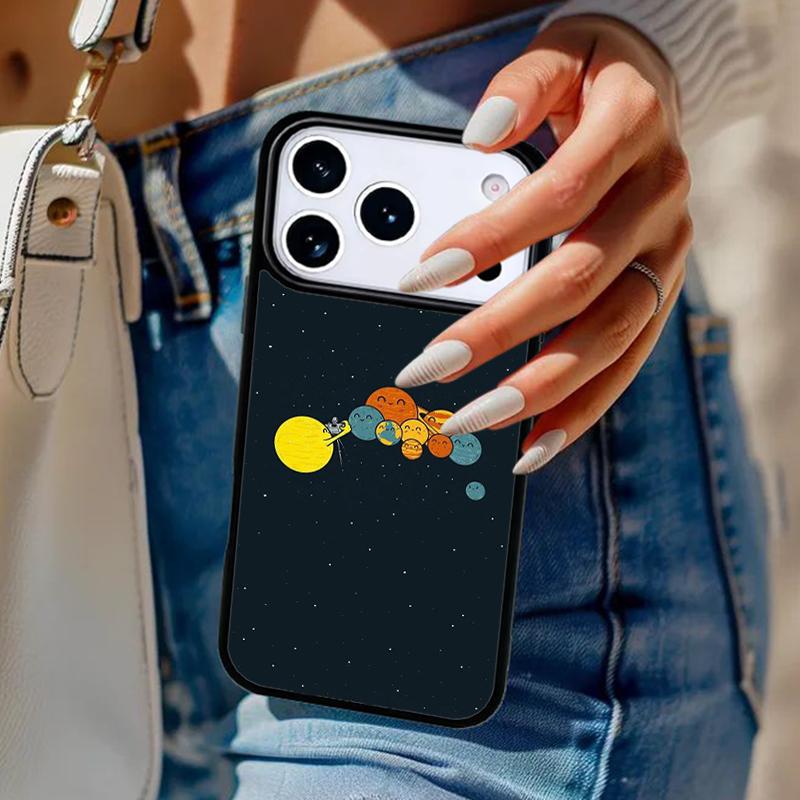 Cartoon Planets Stars Phone Case For iPhone 17 Air 14 15 13 12 Max Cover For Apple 14 15 16 16e 11 Pro Max Plus Coque