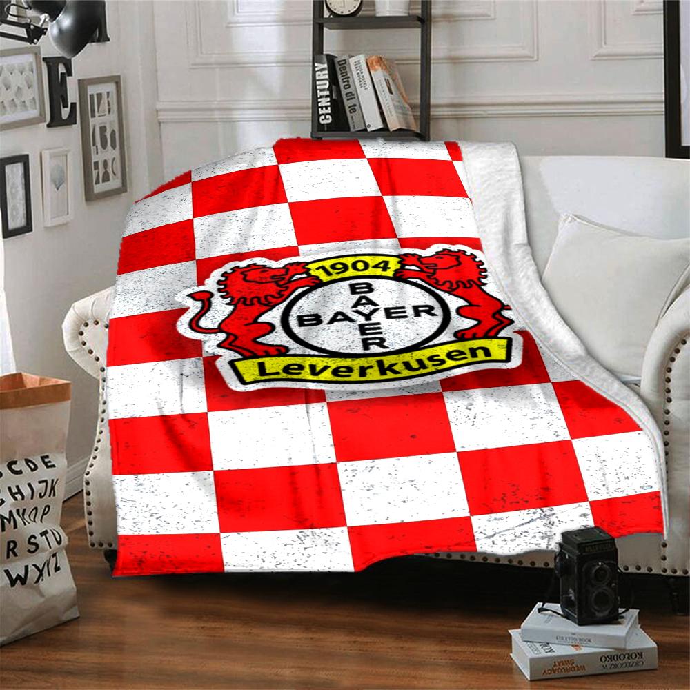 Bayer Leverkusen Theme Printed Blanket - Perfect for Couch, Bed, Travel & Outdoor Use | Machine Washable, Cozy & Durable.