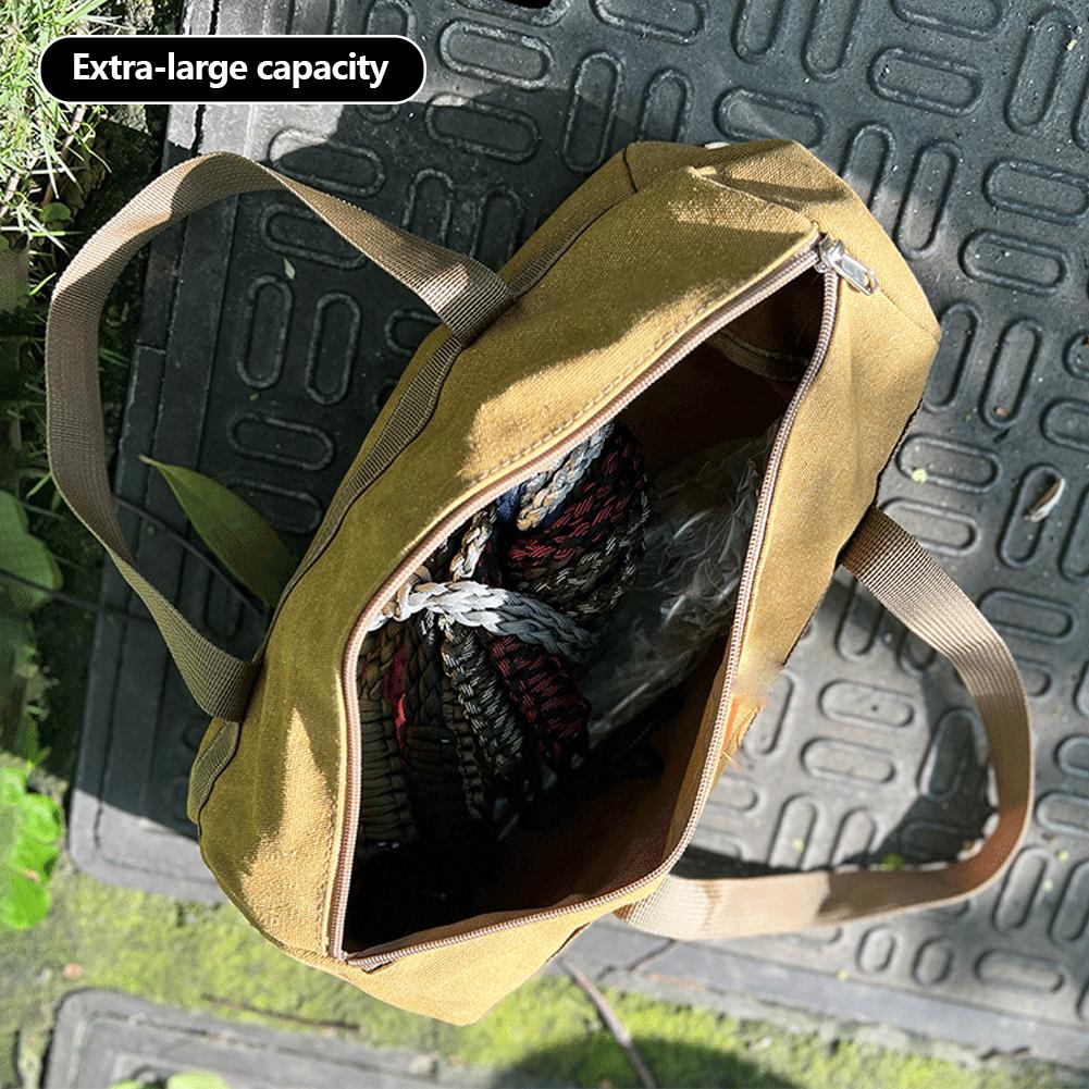 Camping Tools Storage Bag Large Capacity Cylinder Tent Stake Bag Lightweight Tent Peg Ground Nail Holder Bag for Outdoor Camping