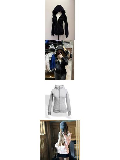 Women's Hooded Sweatshirt Jacket - Straight Shoulder, Fitted, for Spring and Autumn, Taiwan Design