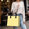 Yellow Striped Large Capacity Tote Bag Fashion Casual Daily Handbag for Women Outdoor Commuting Shopping Use