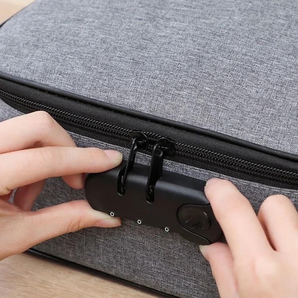 Large Capacity Lockable Document Storage Bag Portable Durable Multi-layer Family Document Bag Water-Resistant Tote Bag