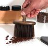 Nylon Espresso Machine Brush Walnut Wood Dust Clean Brush  Camera Lens