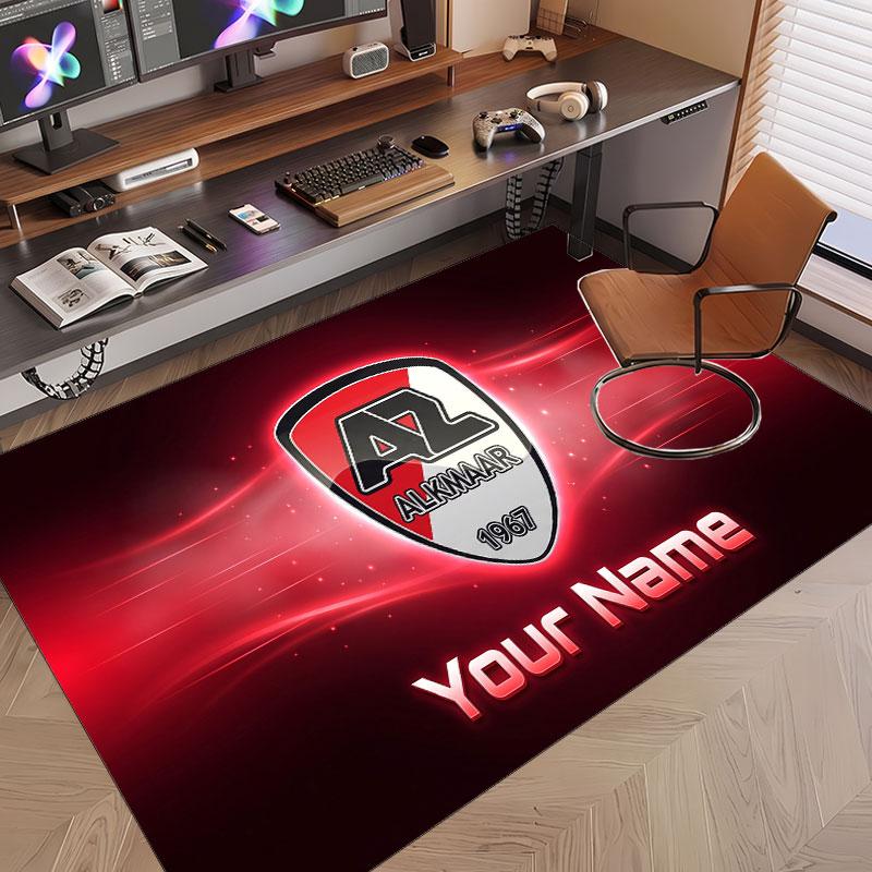 Tappeto Personalizzato Stampa Modello AZ Alkmaar Nome Testo Morbido Antiscivolo Tappeto per Pavimento per Decorazione Interna della Casa