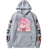Darling In The Franxx Zero Two Hoodie Men Women Harajuku Pullover Street Wear Unisex Autumn Winter Plushed Sweater