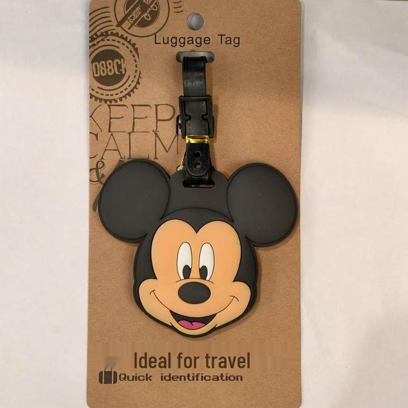 Cute Cartoon Bowknot Silicone Luggage Tag - White Palm Design