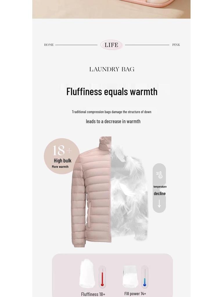 Large Capacity Transparent Vacuum Storage Bag for Down Jackets and Quilts