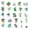 50 Green Plants Cartoon DIY Stickers for Tablet, Suitcase, Refrigerator, Stationery
