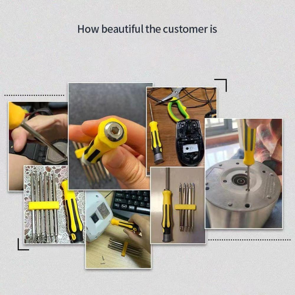 Magnetic Disassemble Tools Insulated Combination Kit Batch Head Screwdriver Set Plum Triangle Bit