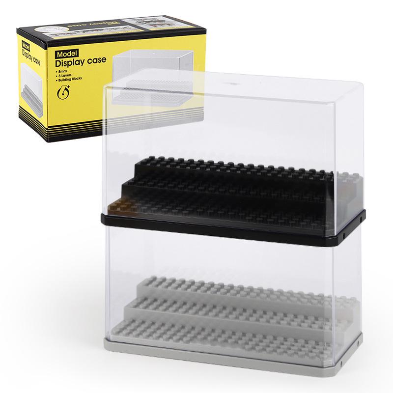 Stackable Minifigure Display Box for Lego - Transparent, Dustproof, Three-Layer Storage, No Assembly Required.