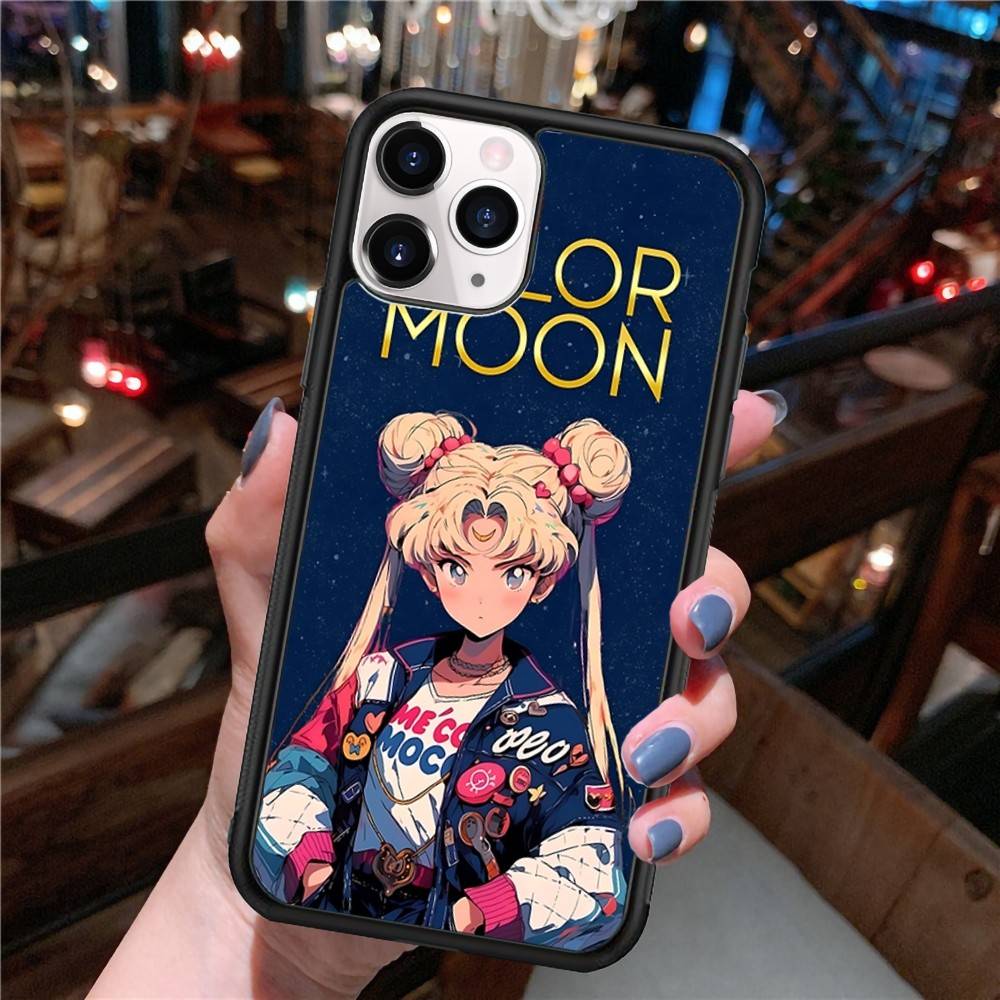 

S-Sailors Anime Moon For IPhone 17 16 Pro Max Air 15 14 13 12 Mini Plus 11 Hard PC+TPU Phone Back Cover For iPhone 15 pro