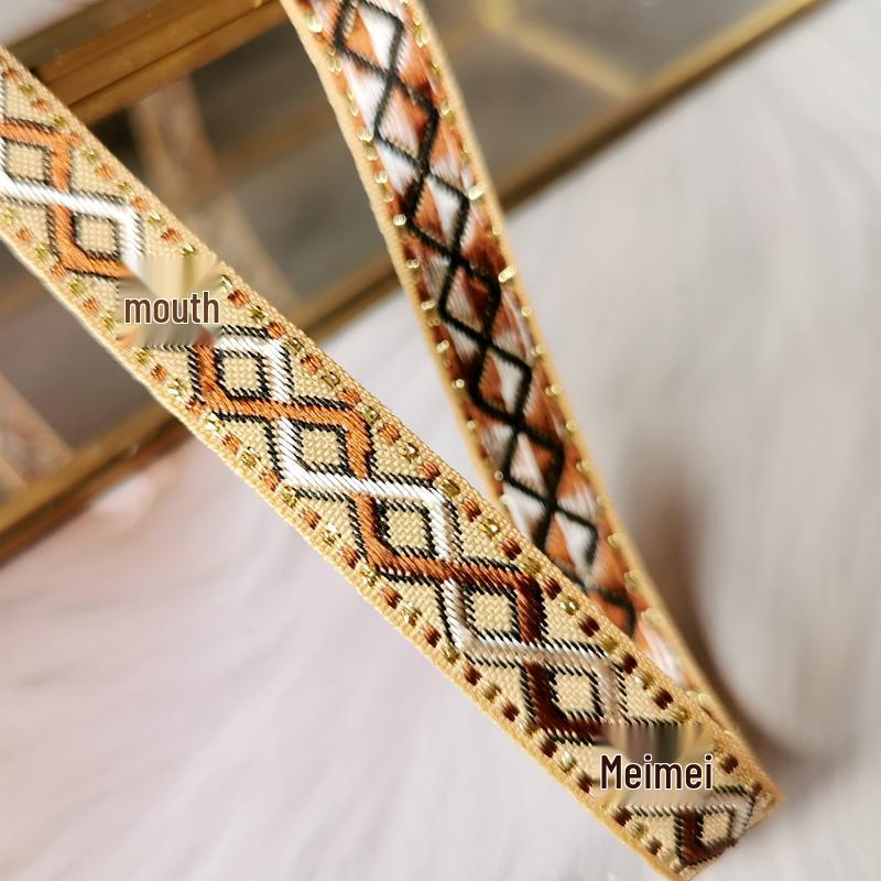 Misi Ethnic Embroidery Jacquard Ribbon for DIY Doll Clothing