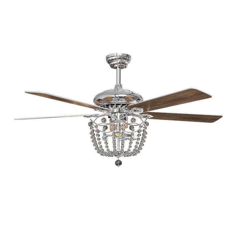 

Хрустальный вентилятор для гостиной, столовой, спальни, бесшумный потолочный вентилятор, люстра с вентилятором