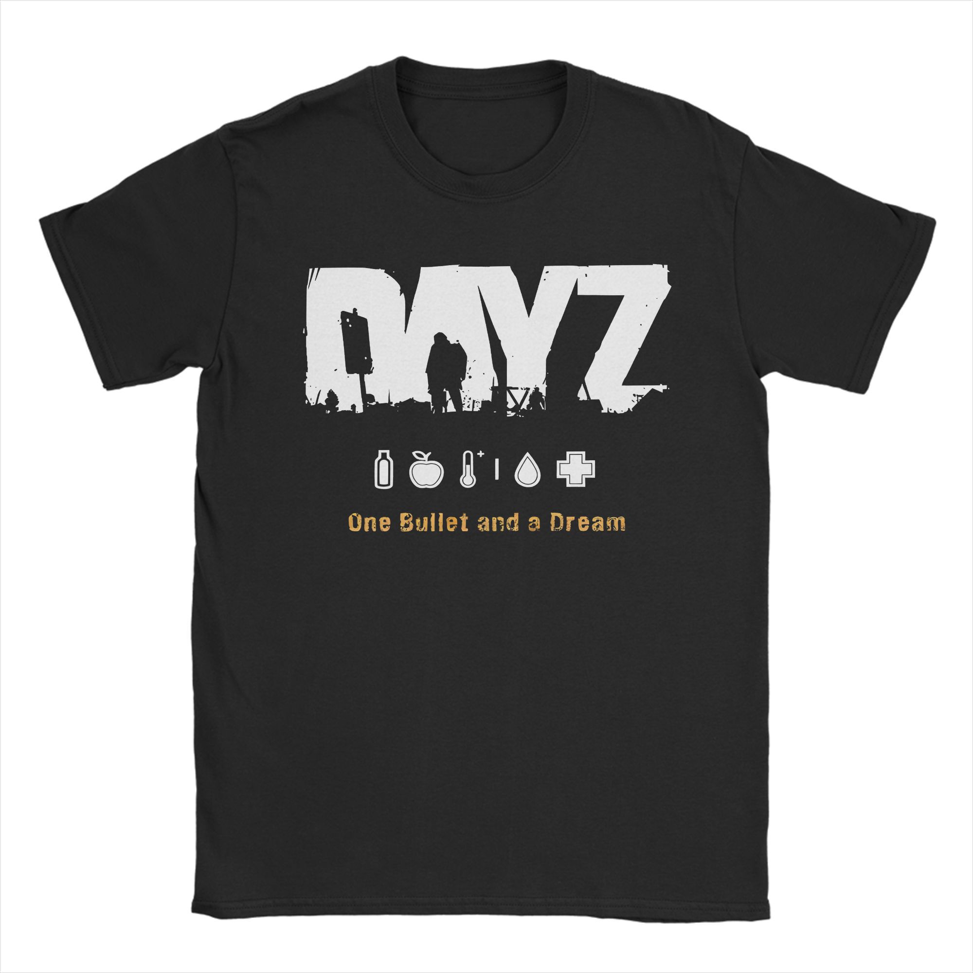 

DayZ Футболка Одна куля і мрія Чоловіча 100% Бавовна Винтажна Футболка Ігровий Футболка з Шутерами Короткий Рукав Товар Великий Розмір L