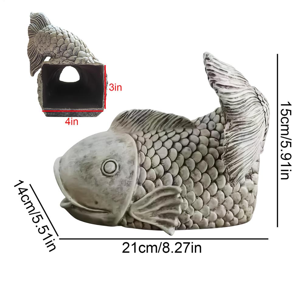 

Rainwater Diverter Fish Shape Resin Gutter Extender Diverter Dynamic Water Flow Block Sculpture Extension for Residential Yard