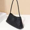 New women's bags, fashionable hand-woven bags, portable vegetable baskets, shoulder bags, personalized crescent bags.
