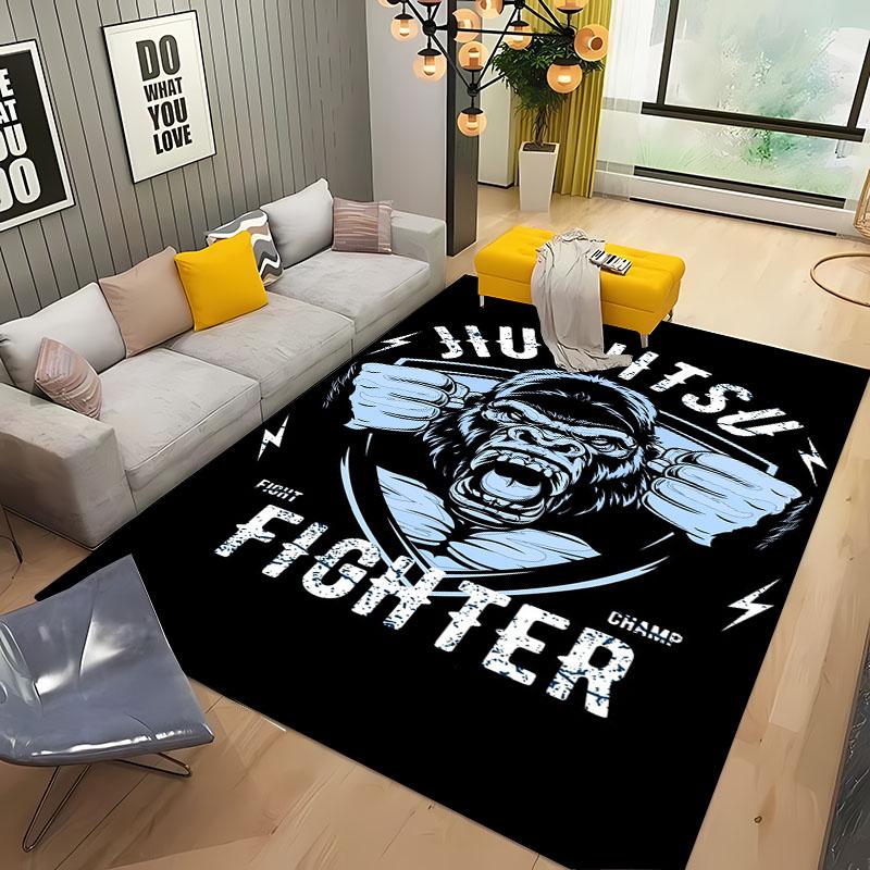 J1u-J1tsu Warrior Japanese B-Bjj Mma Area Rug,Carpet for Living Room Bedroom Sofa Doormat Decor,Kids Non-slip Floor Mat Alfombra