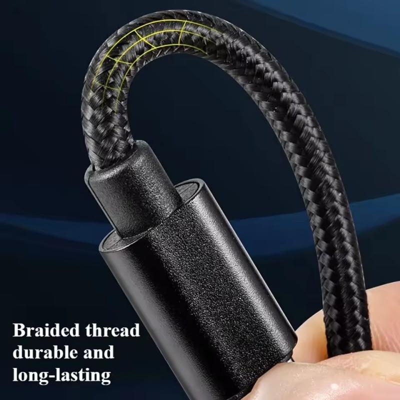 66W 5A USB C To Type C Fast Charging Data Cable USB Type C To Type-C Nylon Braided Quick Charge Charger Adapter Cable 1m 2m 3m