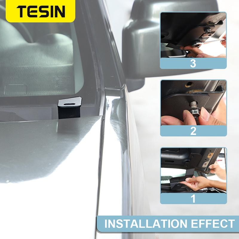 TESIN Car Engine Hood Work Light Mounting Bracket Holder for Suzuki Jimny 2007-2014 2015 2016 2017 Exterior Accessories