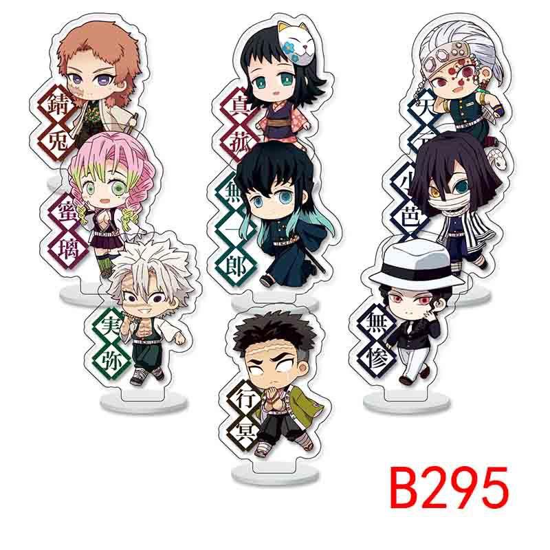 

demon slayer mini stand collection 9 pieces collection transparent acrylic 6cm stand collection anime playthings birth date present unise 6cm-A815