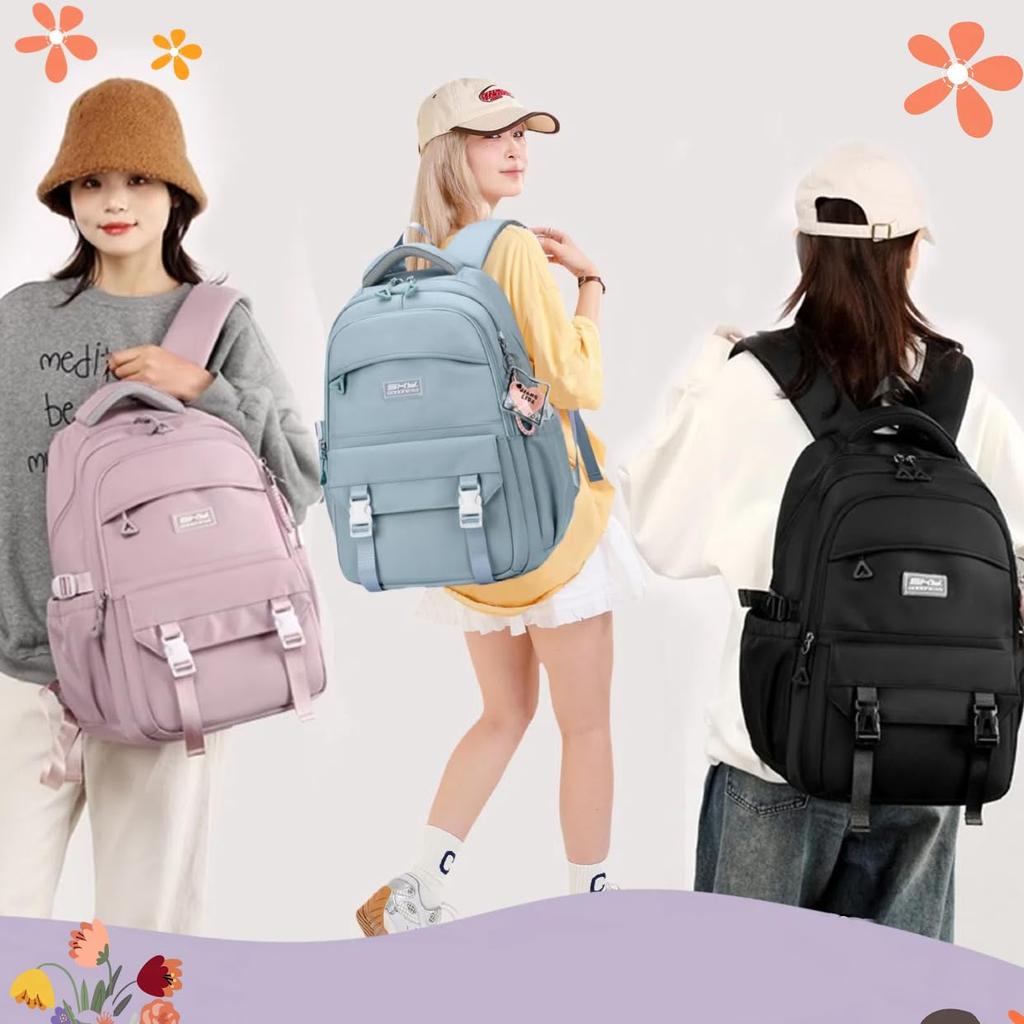 VIDOSCLA Women's Waterproof Backpack, Girls' Commuter Backpack, Kids' School-Style Design, Large Capacity, Lightweight, for High School and Middle