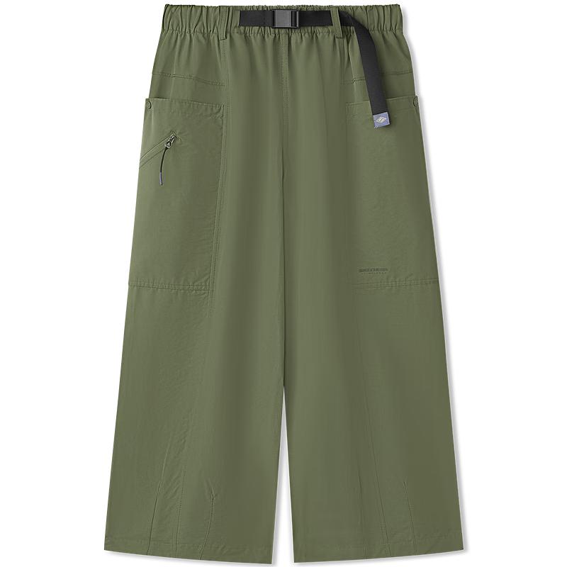 

SKECHERS Women s Woven Cropped Casual Pants L225W065 5