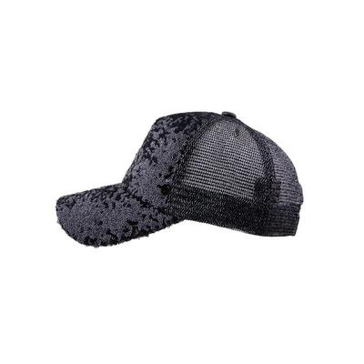 Cool Plain Sequin Mesh Ball Cap for Men and Women In Summer
