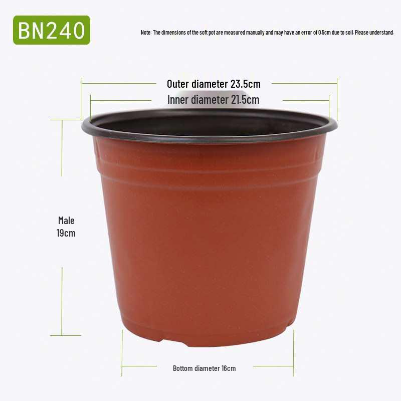Large Disposable Seedling and Flower Pot, Double Color, Soft Plastic