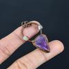 Amethyst Pendant Gemstone Jewelry, Copper Electroformed Pendant, Gift For Women Handmade Pendant