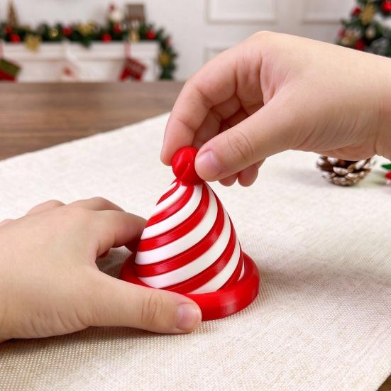 Christmas Stocking Stuffers for Boys And Girls Spiral Hat Decompression Toy, 3D Printed Fidget Spinner Educational Hand Toys Finger Dexterity Rotating