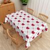 Valentines Day Tablecloth Waterproof Pink Red Heart Pattern Romantic Dinner Date Washable Kitchen Table Cover Wedding Decoration