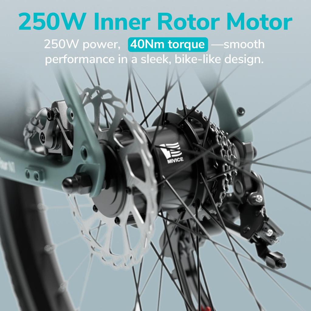 Engwe N1 Air Herren E-Bike mit 36V 10Ah Akku Drehmomentsensor 7-Gang-Schaltung mit App und Bluetooth