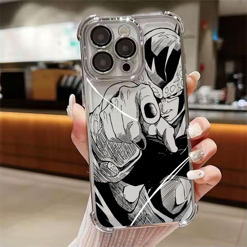 Dragons Balls God Goku Cell Anime Phone Case for iPhone 11 13 15 16 17 Pro Max 14 Plus 17Air 16E 13 Pro 12Mini 17Pro Clear Cover