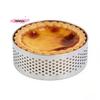 12 Pezzi Anelli per Torte Rotondi in Acciaio Inossidabile Stampi Perforati per Mousse e Dolci Tagliabiscotti Stampi per Torte alla Frutta