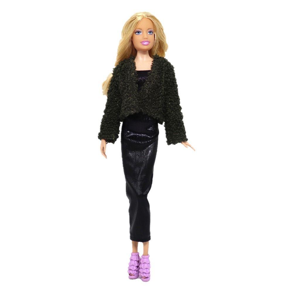 1 Set Mode Lässig Winterkleidung Pelzjacke Kleidung Accessoires Pullover Kleider Für 29~32 cm Puppe