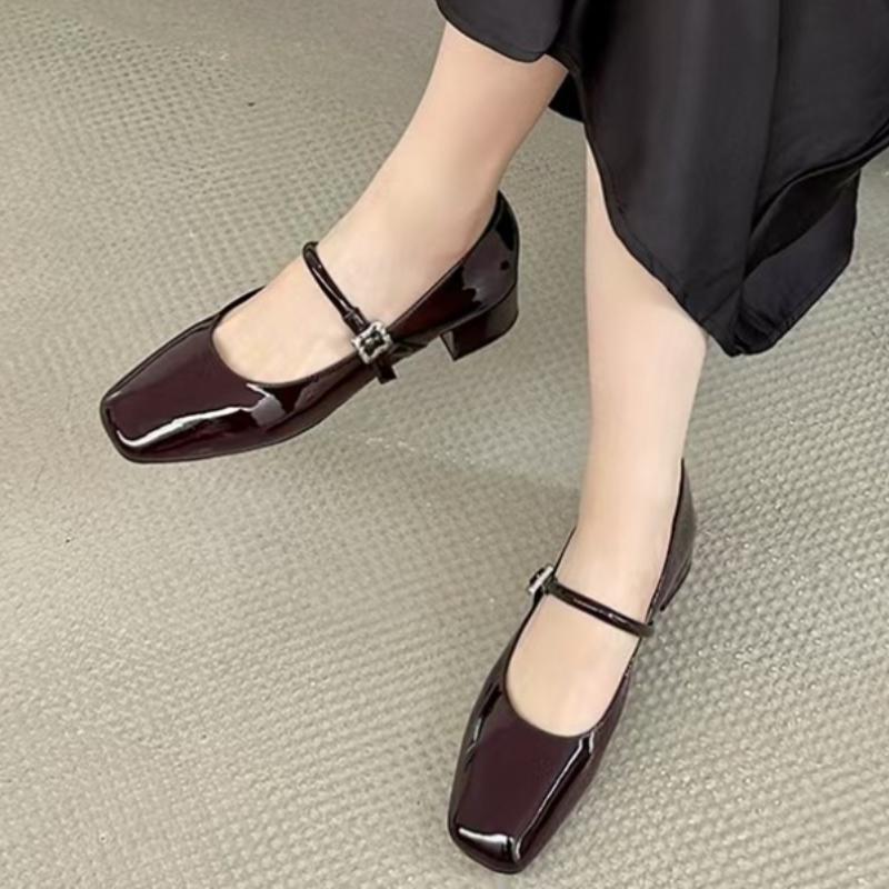 Pointed Toe Women Loafers Black Brown White Casual Mules Shoes Belt Buckle Shallow Slip On Low Flat Heeled Party Pumps Size 40