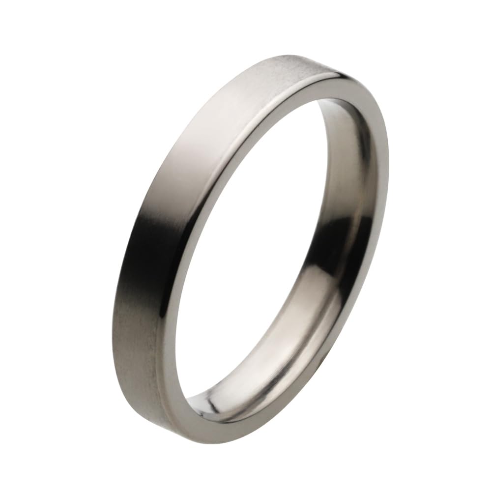 

Простое гладкое кольцо fr4007 11 [Figmart] [Аксессуар из титана] №.