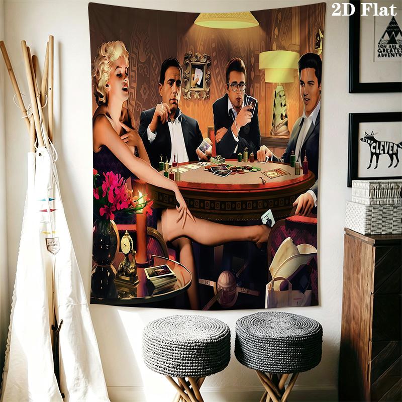 Rick'S Vegas Nights Tapestry Background Cloth Fashion Print Wall Covering Decoration Homestay Soft Decoration Tapestry Background Cloth