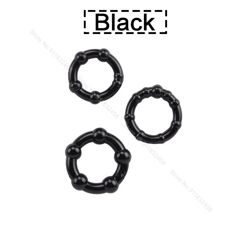 3Pcs Silicone Cock Rings Delay Ejaculation Penis Rings Adult Sex Toys Sex Products For Men Couple Game Sex Shop