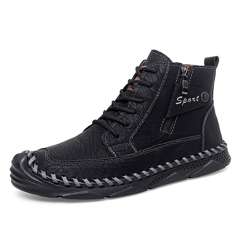 Men s Martin Boots - 2025 Autumn/Winter Trendy High-Top Motorcycle Workwear Casual Ankle Shoes 39
