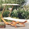 VidaXL Daybed with Canopy 100x190x134 Cm Solid Bentwood Cream