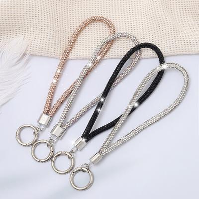 New High-End Rhinestone Chain Pendant Bag Keychain Fashion Rhinestone Chain Phone Lanyard Anti-Lost Strap for Women