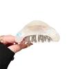 Elegant Amber Triangular Hair Claw Clip with Shimmering Color Elegant Hair Styling Accessories For Women Updos Buns