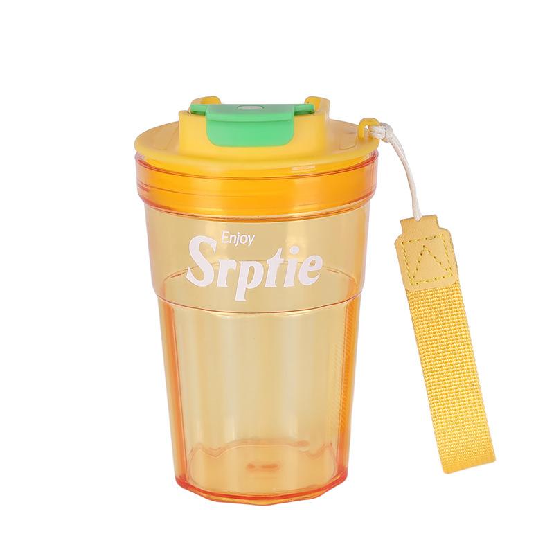 Water bottle simple fashion plastic water cup direct drinking handle coffee cup outdoor sports kettle male and female students children's water cup