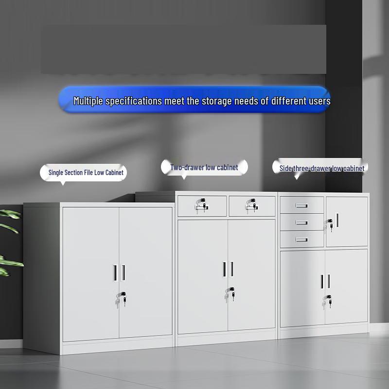Plastic Two-Drawer Locking Storage Cabinet