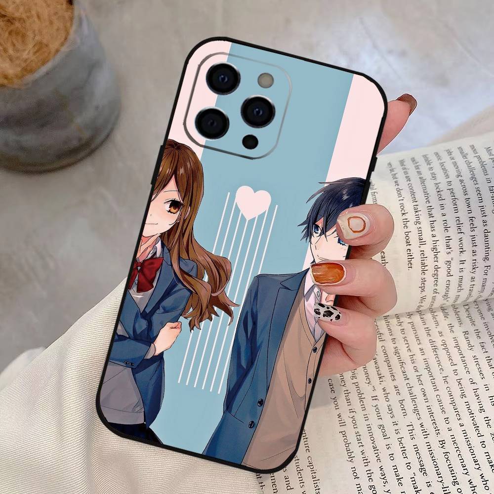 Horimiya Phone Case For iPhone 17,16,15,14,13,12,11 Plus,Pro Max,XS,Soft Silicone Black Cover