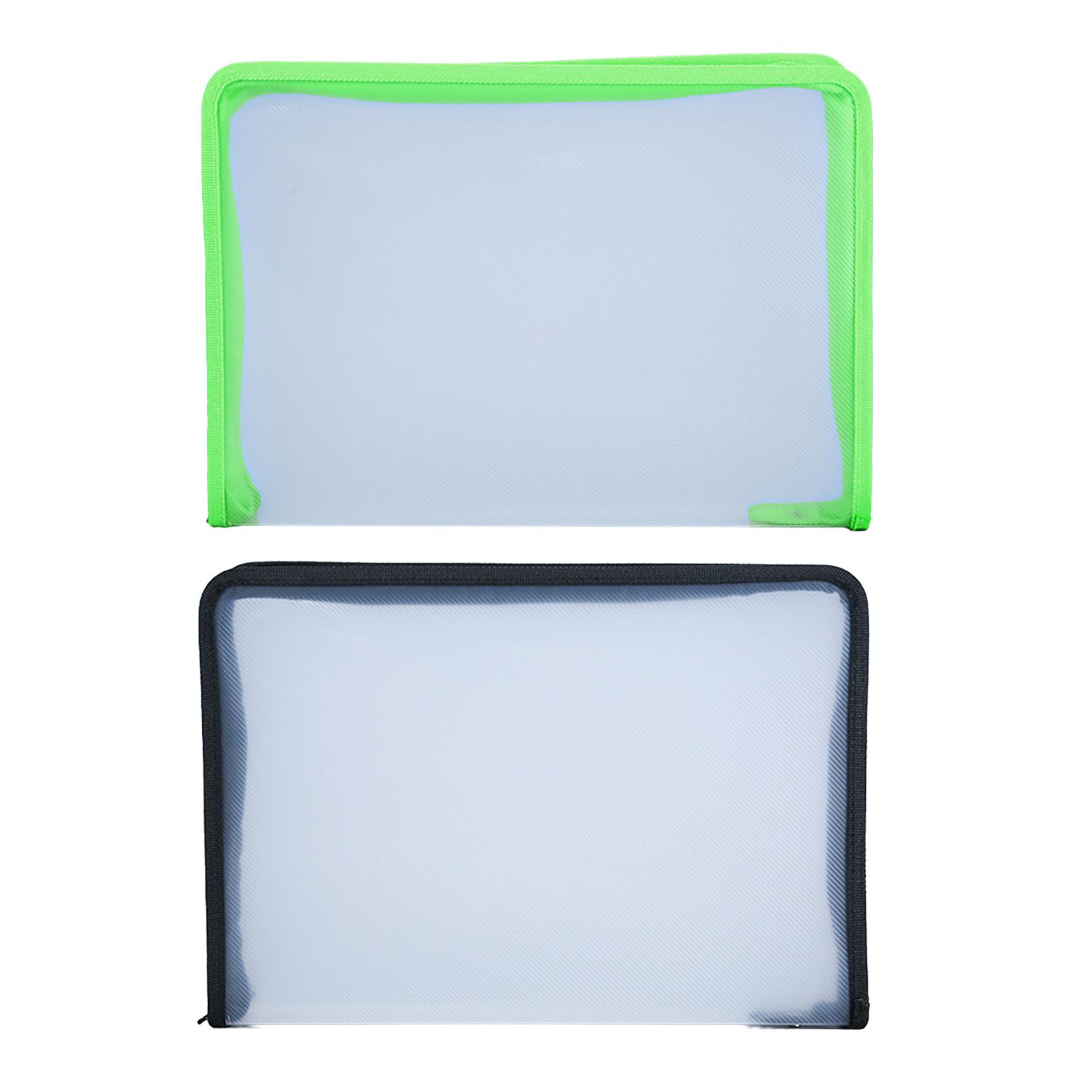 

Zipper File Bag A4 Plastic Document Bag Zipper Wallet Folder Zipper Pouch Document Holder for Office Home School Travel C